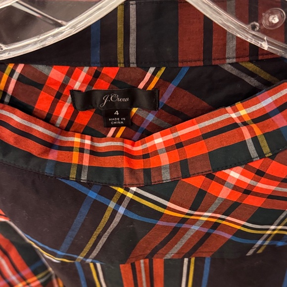 J.Crew Plaid Long Sleeve Top - Picture 3 of 4